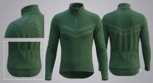 Moisture-wicking winter cycling jersey that manages sweat during intense cold-weather training sessions.