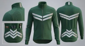 Long sleeve winter cycling jersey featuring three rear pockets for storing ride essentials and spares.