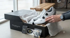 Unboxing brand new high-end BOA dial road cycling shoes with breathable uppers and lightweight retention dials.